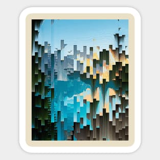 Dusk Glitch #2 - Contemporary Exclusive Modern Abstract Design Sticker